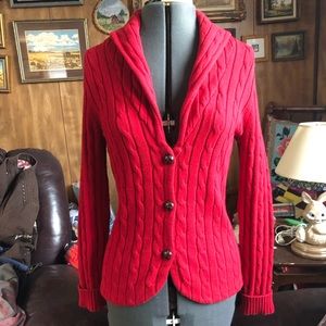 Chaps Sweater with Elbow Patches